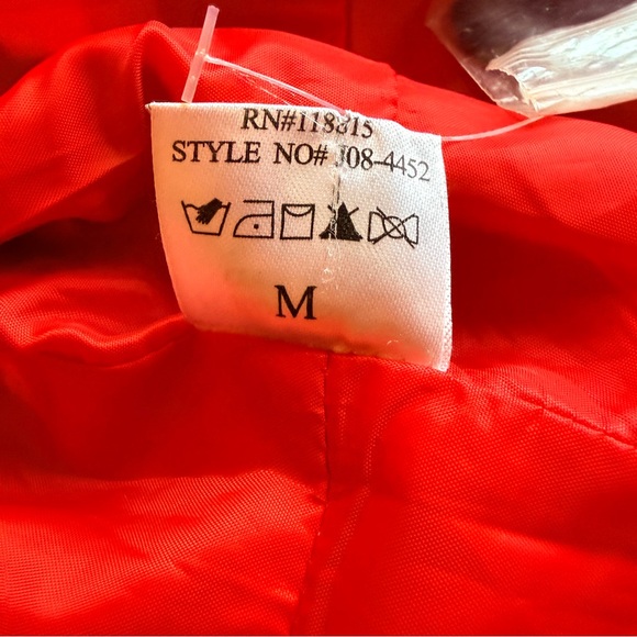 Leshop | Vibrant Red Double Breasted Trench Coat - Picture 11 of 11